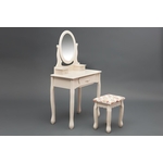 Туалетный столик с зеркалом и табуретом TetChair Secret De Maison Coiffeuse (mod. HX15-075) дерево павловния мдф butter white (слоновая кость)