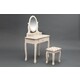 Туалетный столик с зеркалом и табуретом TetChair Secret De Maison Coiffeuse (mod. HX15-075) дерево павловния мдф butter white (слоновая кость)