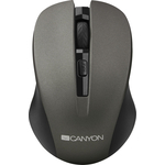 Мышь Canyon CNE-CMSW1GR мышь, цвет - серый, беспроводная 2.4 Гц, DPI 800/1000/1200 DPI, 3 кнопки и колесо прокрутки, п (CNE-CMSW1GR)