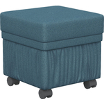 Банкетка Мебелик BeautyStyle 5 с ящиком, на колесах, голубой (П0005663)
