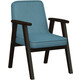 Кресло Мебелик Ретро ткань голубой, каркас венге (П0005654)