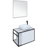 Мебель для ванной Aquanet Nova Lite Loft 75 правая, белый глянец