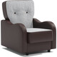 Кресло для отдыха Шарм-Дизайн Классика В серый шенилл и экокожа шоколад