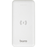 Внешний аккумулятор Buro BPW10E 10000mAh 2A 2xUSB беспроводная зарядка белый (BPW10E10PWT)