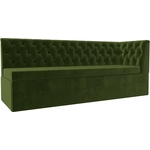 Кухонный диван Лига Диванов Маркиз с углом микровельвет зеленый правый угол (112834)