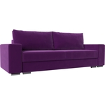 Прямой диван Лига Диванов Дрезден микровельвет фиолетовый (113006)