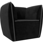 Кресло Лига Диванов Бергамо велюр черный\серый (111991)