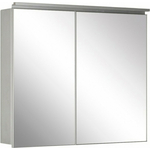 Зеркальный шкаф De Aqua Алюминиум 80х76,5 с подсветкой, серебро (261752)