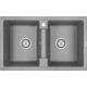 Кухонная мойка Paulmark Zwilling 81х50 серый металлик (PM238150-GRM)