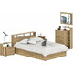 Комплект мебели СВК Камелия спальня № 12 кровать 140х200 с ящиками, комод с зеркалом, две тумбы, дуб сонома (1024053)