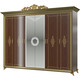 Шкаф 6-ти дверный Мэри Версаль СВ-02К с короной, цвет орех тайский