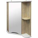 Зеркальный шкаф Mixline Корнер 56х68 угловой, левый/правый, дуб (4630099747942)