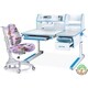 Комплект мебели (парта + кресло) Mealux Sherwood Energy Match GL столешница белая, обивка фиолетовая с девочками (BD-830 W/BL Energy+Y-528 GL)