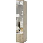 Шкаф для одежды с ящиками Шарм-Дизайн Комфорт МШЯ-11 40х60 с зеркалом, дуб сонома