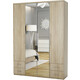 Шкаф четырехдверный Шарм-Дизайн Комфорт МКЯ2-43 140х45 с зеркалами, дуб сонома