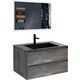 Мебель для ванной Vincea Luka 80х48 G.Stone, черная раковина
