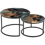 Набор кофейных столиков Bradex Tango космический с черными ножками (RF 0205)