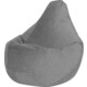 Кресло-мешок DreamBag Серый Велюр L 100х70