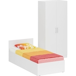 Комплект мебели СВК Стандарт кровать 90х200, шкаф 2-х створчатый 90х52х200, белый (1024253)