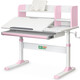 Детский стол ErgoKids TH-330 Pink столешница белая / накладки на ножках розовые (TH-330 W/PN)