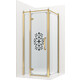 Душевой уголок Ambassador Royal 100х100 левый, прозрачный с рисунком, золото (18015307-L)
