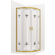 Душевой уголок Ambassador Royal 100х100 белый крашенный с рисунком, золото (18015305)