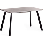 TetChair Стол обеденный Nelson мдф/лдсп/металл, 128/170х80х75 см, бетон/черный