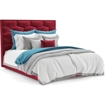 Кровать Mebel Ars Рица 160 см (бархат красный STAR VELVET 3 DARK RED)