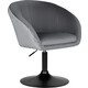 Кресло дизайнерское Dobrin EDISON BLACK LM-8600_BlackBase серый велюр (1922-19)