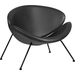 Кресло дизайнерское Dobrin EMILY LMO-72 черный винил YP16, черное основания