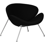 Кресло дизайнерское Dobrin EMILY LMO-72 черный ткань AF9, хромированная сталь