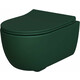 Унитаз подвесной безободковый Ambassador Abner с тонким сиденьем-микролифт, матовый зеленый (103T20701R, 102T20701S)