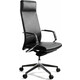Офисное кресло NORDEN Сиена A1811 black leather черная кожа / алюминий крестовина