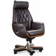 Офисное кресло NORDEN Трон YS1505A-brown коричневая кожа