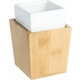 Стакан для ванной Fixsen Wood белый/дерево (FX-110-3)