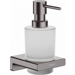 Дозатор для жидкого мыла Hansgrohe AddStoris 200 мл, шлифованный черный хром/матовое стекло (41745340)