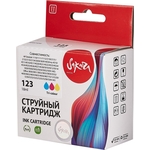 Картридж Sakura F6V16AE (№123 Tri-colour) для HP, триколор, 18 мл., 330 к.