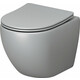 Унитаз подвесной безободковый Grossman Color с сиденьем микролифт, светло-серый матовый (GR-4455GLMS)
