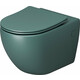 Унитаз подвесной безободковый Grossman Color с сиденьем микролифт, зеленый матовый (GR-4411OLMS)