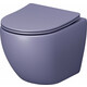 Унитаз подвесной безободковый Grossman Color с сиденьем микролифт, фиолетовый матовый (GR-4455LIMS)
