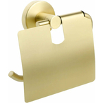 Держатель туалетной бумаги Fixsen Comfort Gold с крышкой, золото-сати (FX-87010)
