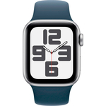 Смартф-часы Apple Watch SE 2023 A2722 40мм OLED корп.серебристый Sport Band рем.синий разм.брасл.:150-200мм (MRE23LL/A)