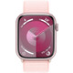 Смарт-часы Apple Watch Series 9 A2980 45мм OLED корп.розовый Sport Loop рем.светло-розовый разм.брасл.:145-220мм (MR9J3LL/A)