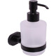 Дозатор для жидкого мыла Rav Slezak Yukon черный матовый/стекло матовое (YUA0303CMAT)