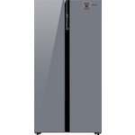 Холодильник Weissgauff WSBS 600 NoFrost Inverter Dark Grey Glass