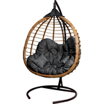 Кресло подвесное Garden story двойное Ортис бежевое, подушка серая (CN900- МТКОР)