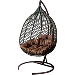 Кресло подвесное Garden story двойное Фиджи коричневое, подушка коричневая (J4123-MT КОР)