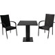 Набор мебели Garden story Парис мини (2 стула Парис без подушки+стол, каркас черный, ротанг черный) (GS013/GS016)