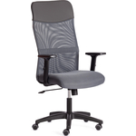 Кресло TetChair PRACTIC PLT ткань/кож/зам, серый/металлик, TW-12/W-12/36 (21416)