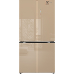 Холодильник Weissgauff WCD 510 Built-in Inverter NoFrost Champagne Glass